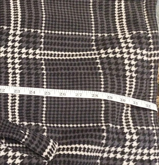 Plaid Women's Jacket - Black and White - Picture 12 of 13